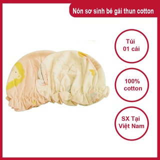 Nón dún bèo sơ sinh vải cotton mềm đẹp