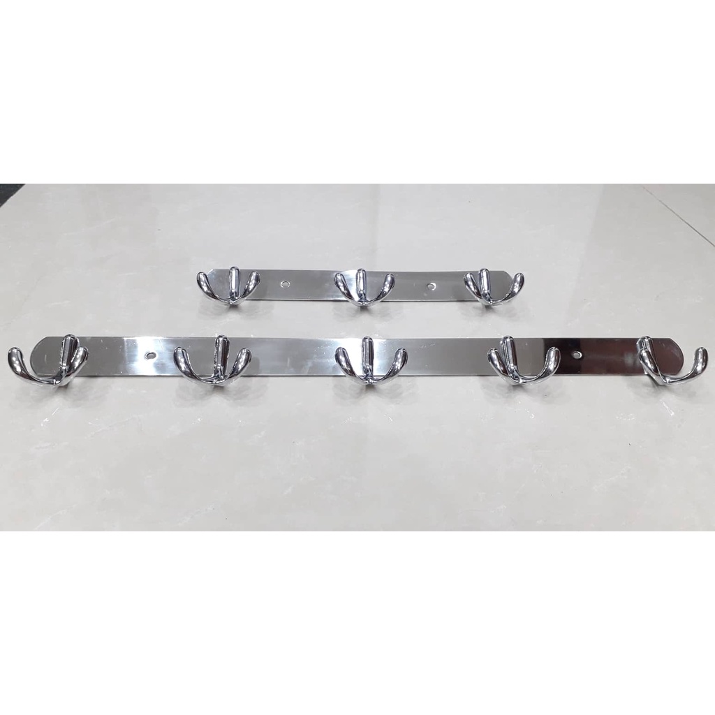 Móc inox, móc treo quần áo inox kép V 1 móc, 3 móc, 5 móc, 7 móc chất liệu inox cao cấp