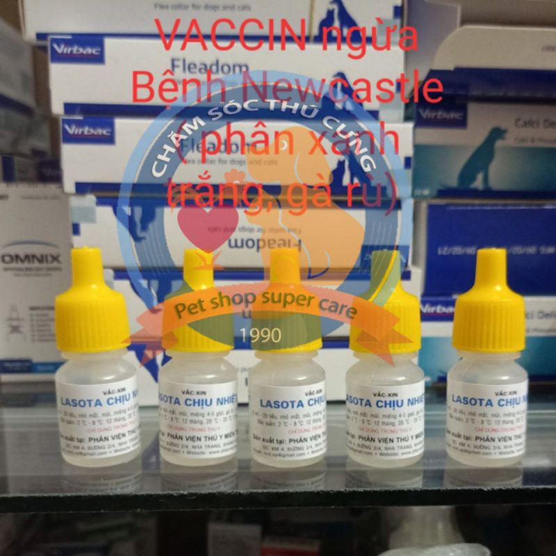 Combo 5 Lọ Lasota Chịu Nhiệt Ngừa Bệnh Dịch Tả Gà ( Rù Gà, Phân Xanh Trắng)