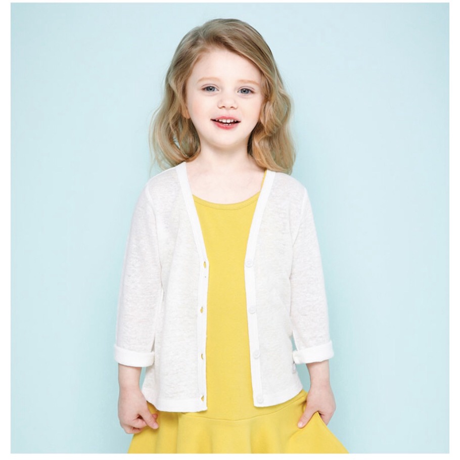 Áo cardigan len mỏng trơn bé trai bé gái Jelis 3 màu. HA2295
