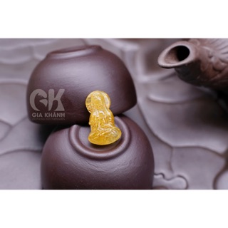 Mặt dây chuyền Phật Quan Âm Tóc Vàng cực vip