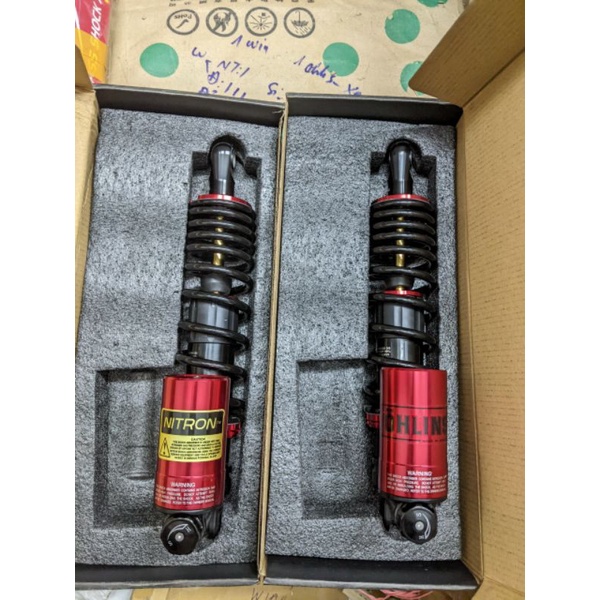 Phuộc sau Nitron OHLINS lắp Vario Mio ultimo Sh mode Vision mới Janus Scoopy Grande Luvias Lead mới....