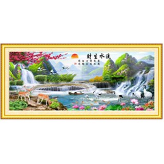 Tranh thêu phong cảnh j0777 9ct 237x100cm