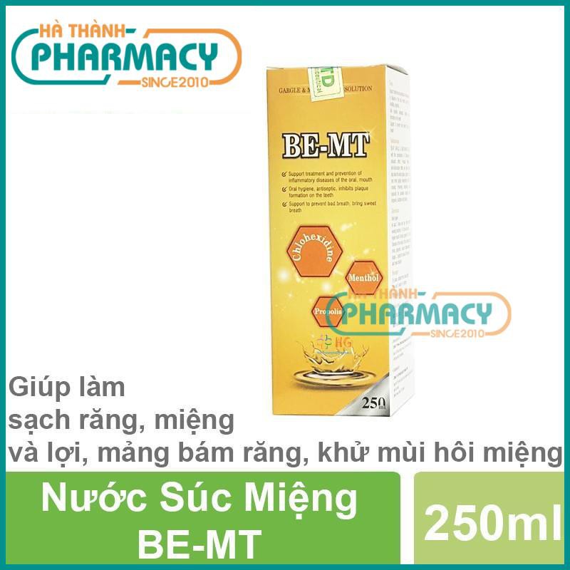 Nước Súc Miệng BE-MT - Giúp làm sạch răng, miệng và lợi, mảng bám răng, khử mùi hôi. Làm dịu sưng, viêm, nhiệt miệng