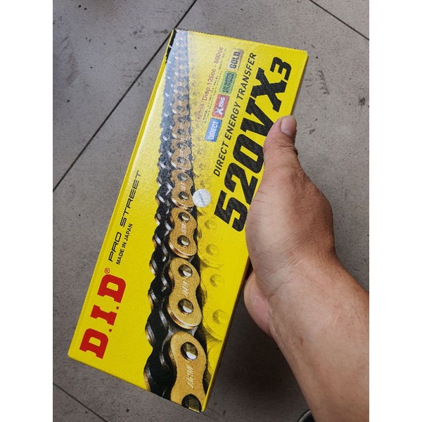 SÊN PHỐT 520 VX3 120ZB CHÍNH HÃNG DID JAPAN DÙNG CHO R3/Z300/MT03/NINJA/CB300R/CBR300...