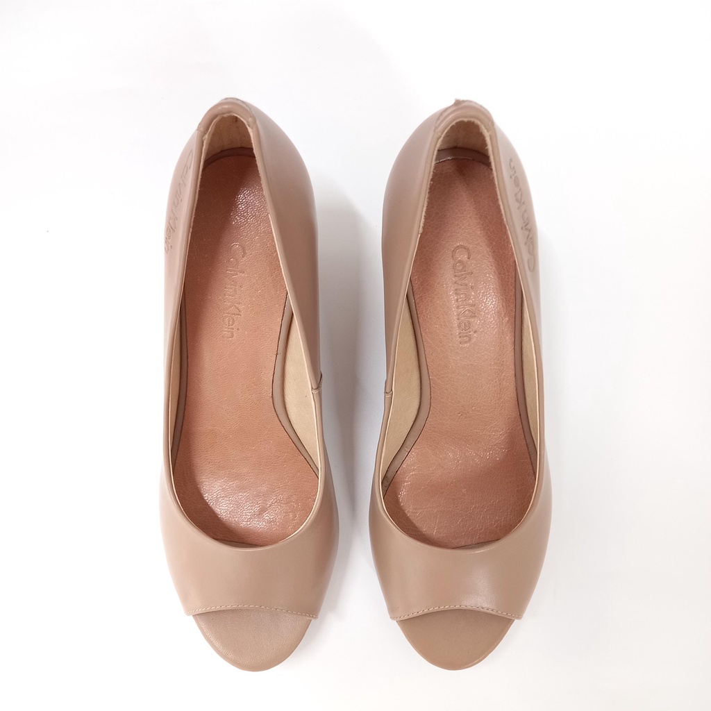 Giày đế xuồng CK da 7cm