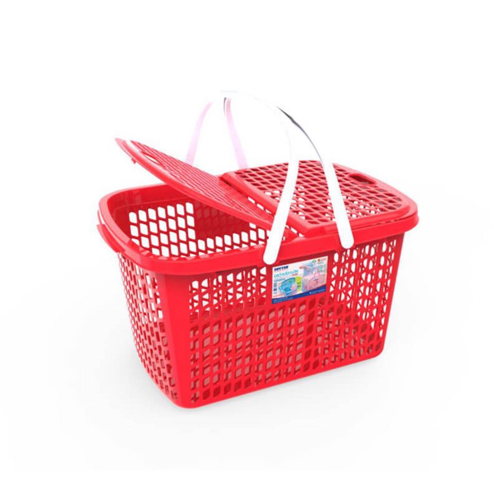 GIỎ NẮP-GIỎ ĐỰNG ĐỒ ĐI SANH NHỰA DUY TÂN CỠ ĐẠI