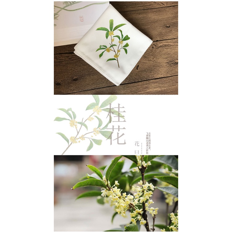 Bộ kit tập thêu khăn tay Cherish Bộ Sưu tập Hoa – Handmade DIY – bộ đầy đủ gồm khung - ZEN SHOP