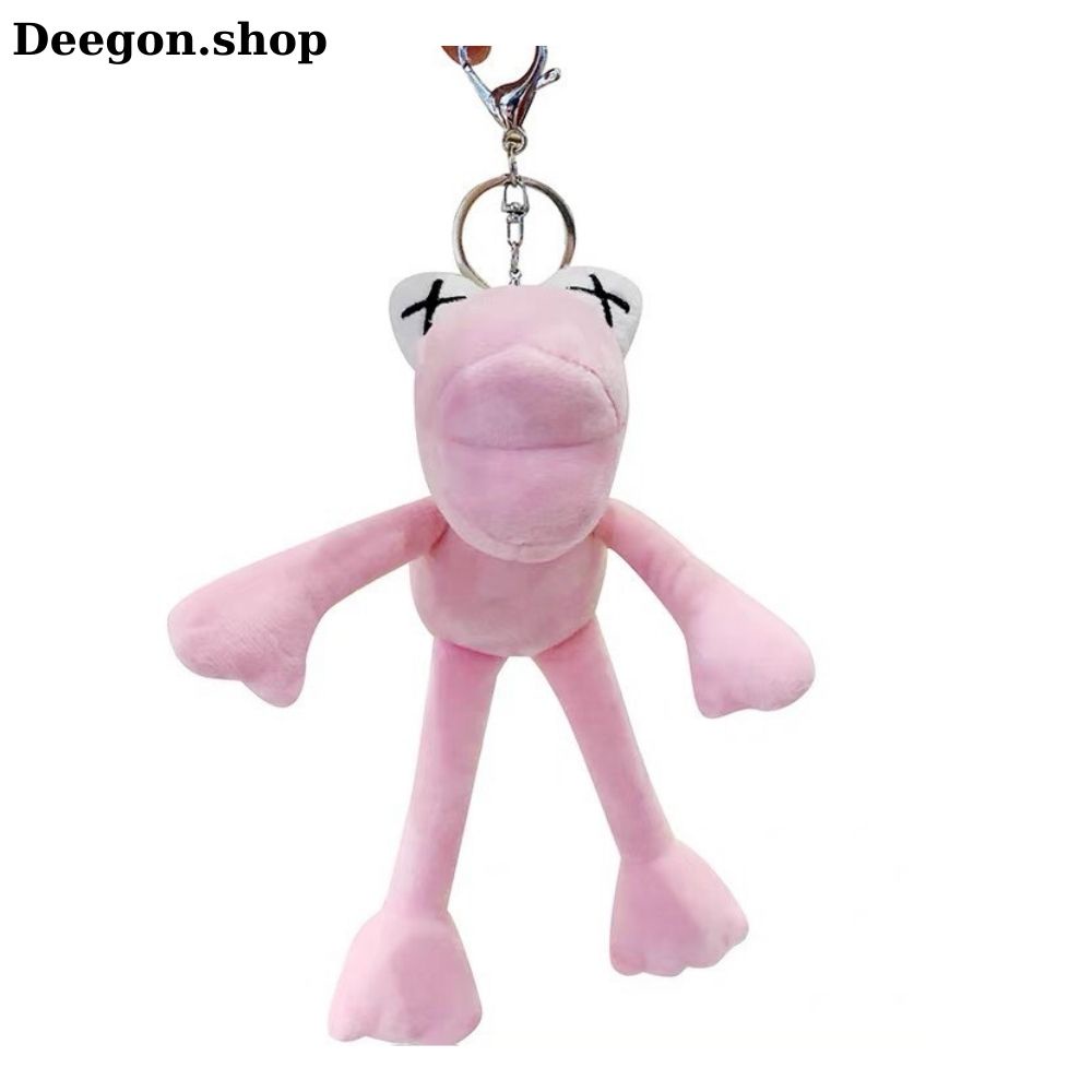 Móc khóa cute,móc khóa hình con ếch chân dài siêu ngộ nghĩnh treo balo,túi xách,treo chìa khóa,hai màu hồng và màu xanh