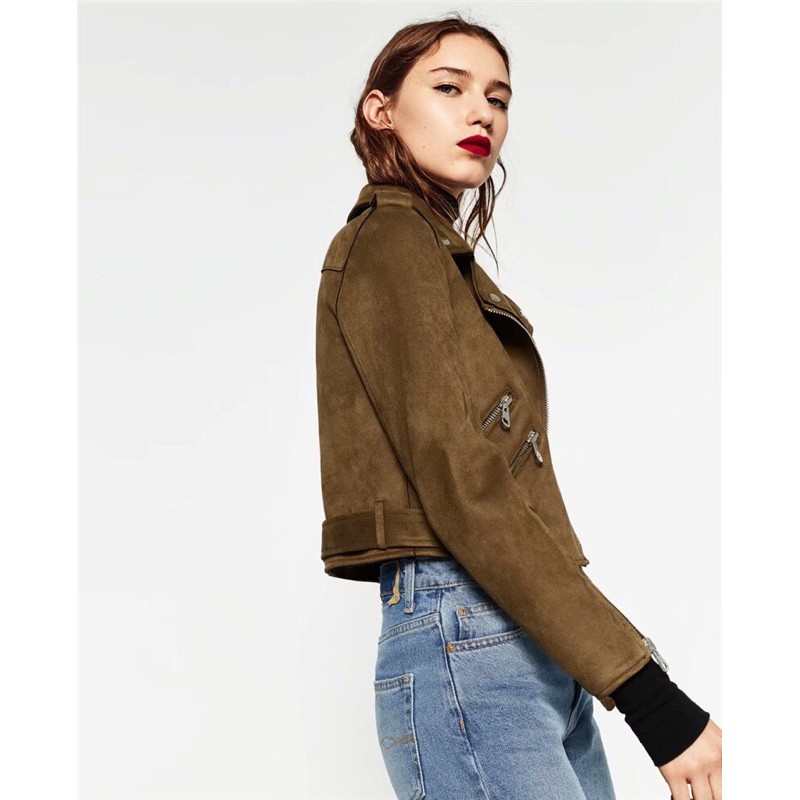 Áo da lộn Zara xuất dư