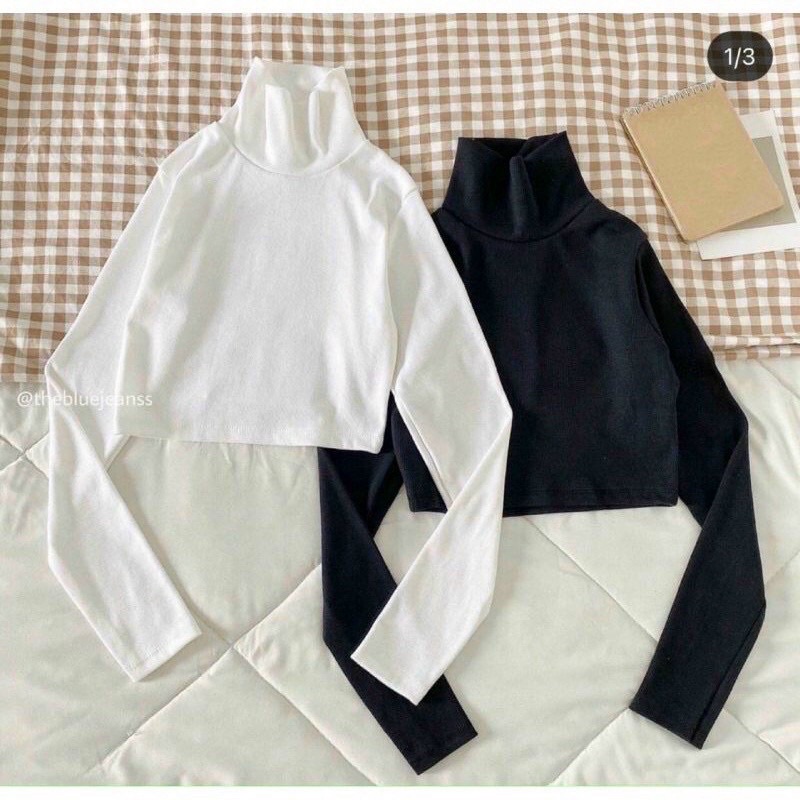 [Ảnh Thật] ÁO THUN CỔ CAO TAY DÀI ÔM BODY THU ĐÔNG- ÁO THUN CỔ CAO TRƠN DỄ PHỐI ĐỒ CHIZISHOP TD010