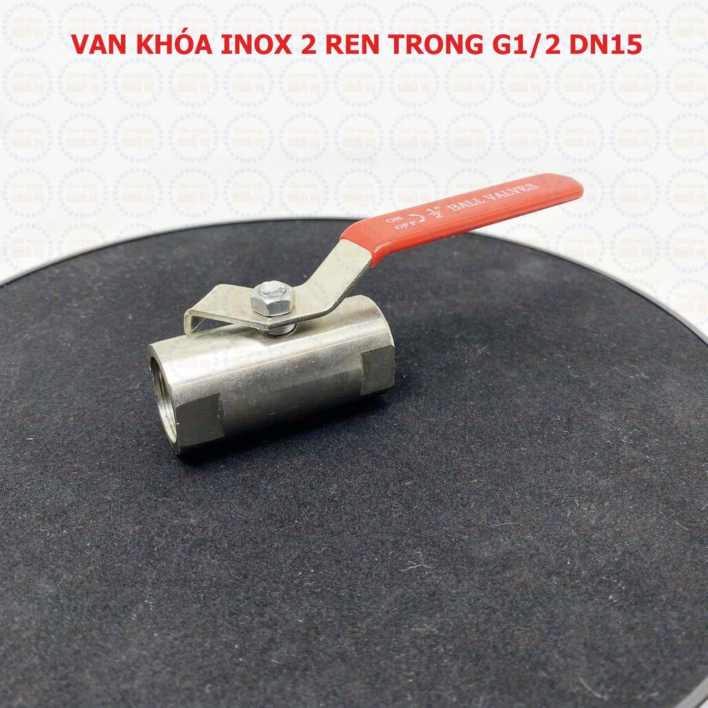 Van bi tay gạt 21 Inox, van khóa nước tay gạt inox