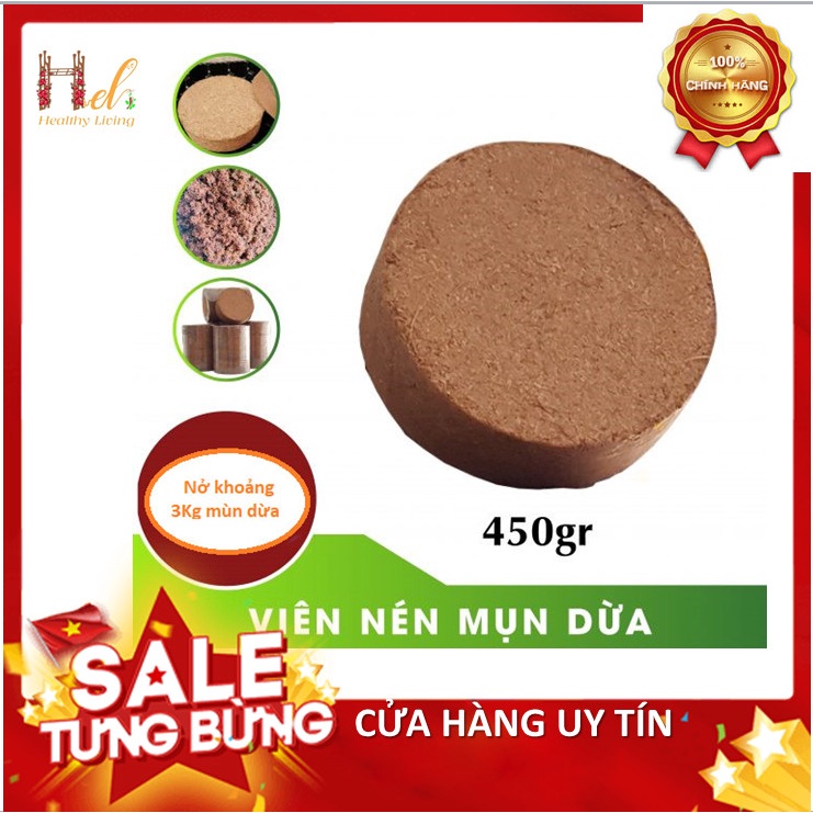 Đất Nén Hữu Cơ Xơ Dừa Nén, Mùn Dừa Nén Đã Xử Lý Chát Trộn Đất Sạch, Phân Bón Hữu Cơ Trồng Hạt Giống Rau Củ Quả