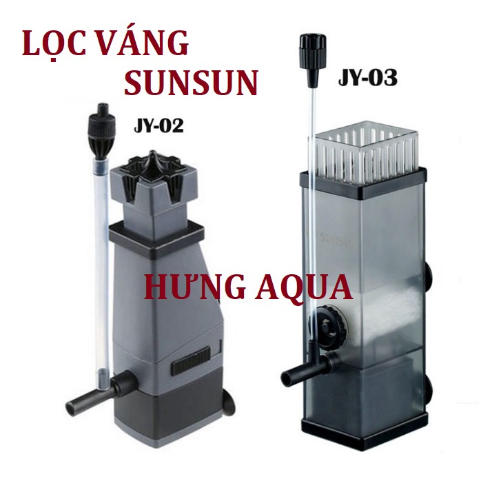 Lọc váng, lọc váng bề mặt nước bể cá SUNSUN JY-02/03 tích hợp phun oxy, thổi luồng (chính hãng)