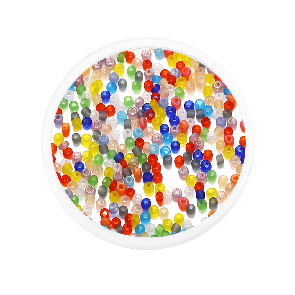 1800 hạt cườm thủy tinh 2mm lỗ 1mm làm trang sức thủ công tiện lợi