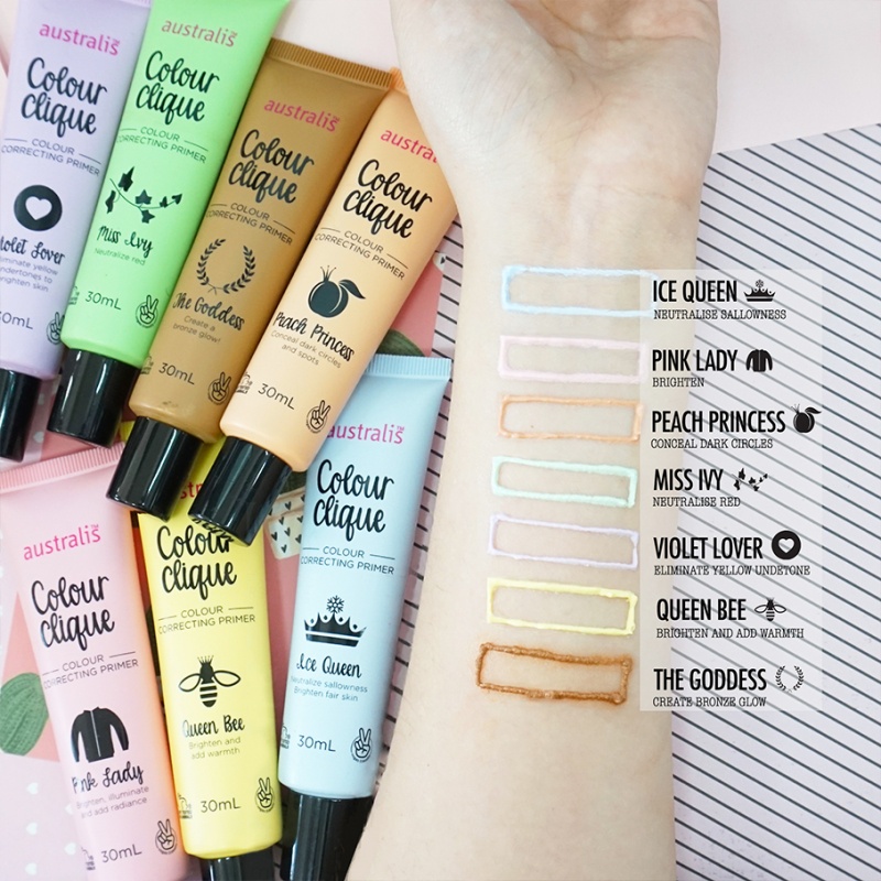 KEM LÓT HIỆU CHỈNH MÀU DA SÁNG HỒNG RẠNG RỠ AUSTRALIS COLOR CLIQUE CC PRIMER 30ML CHÍNH HÃNG - 9269