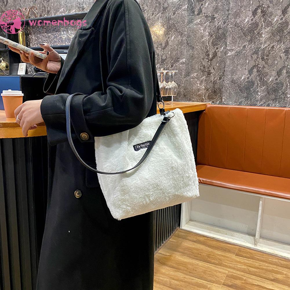 Túi đeo vai bằng vải lông nhung họa tiết da báo/bò thời trang cho nữ