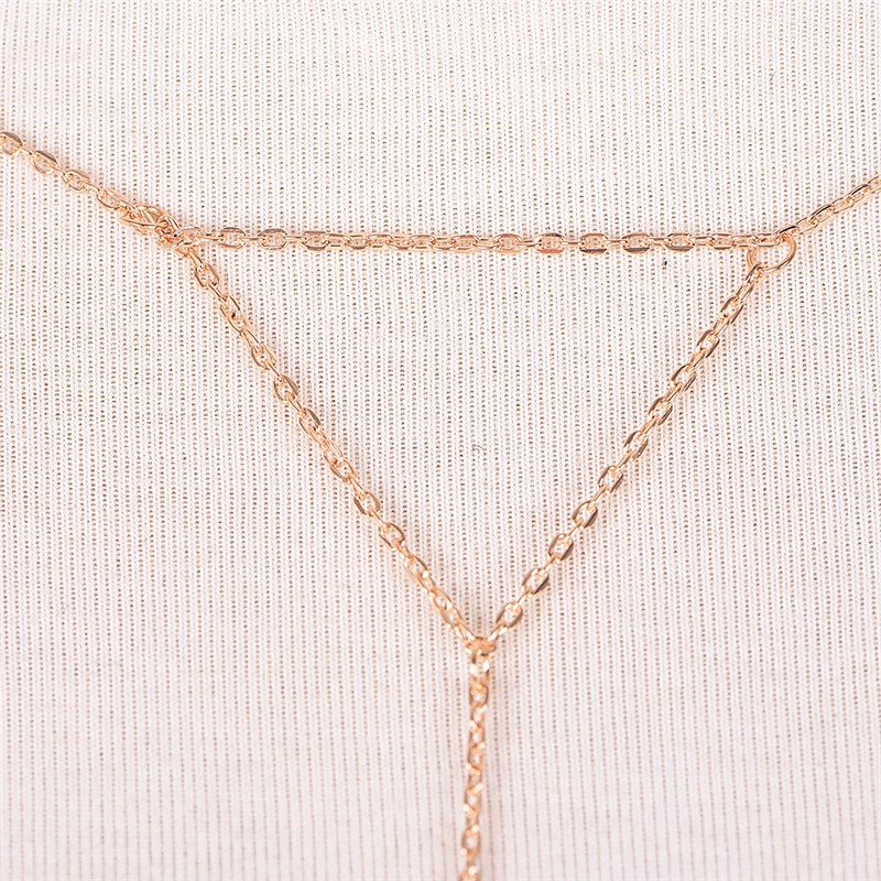 Onsalezone Retro Link Chain Bra Multilayer Sexy Beach Bikini Necklaces Body Chain Jewelry adover