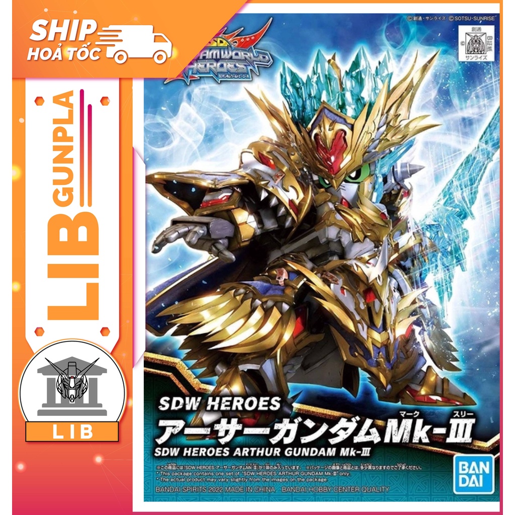 Mô Hình Gundam SD World Heroes Athur Gundam MK 3