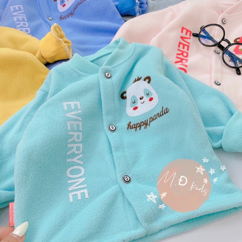 Áo khoác cổ trụ chất nỷ bông 2 mặt cho bé (4-12kg)