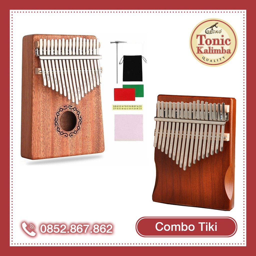 Combo đàn kalimba nguyên khối âm vang ấm và đàn kalimba cộng hưởng âm vang to IME-17TN001