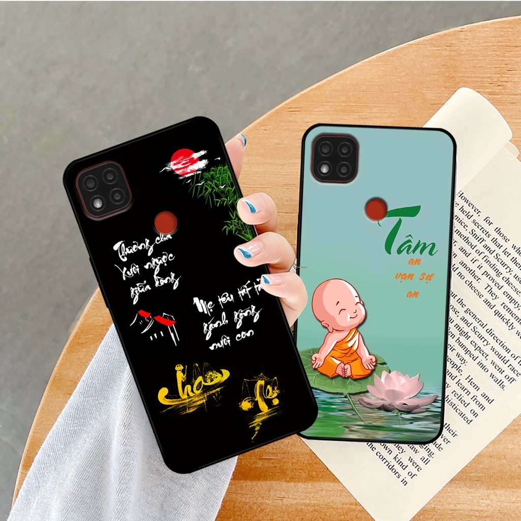 Ốp lưng Xiaomi Redmi 9C in hình phong cách chữ thư pháp cha mẹ, tài lộc