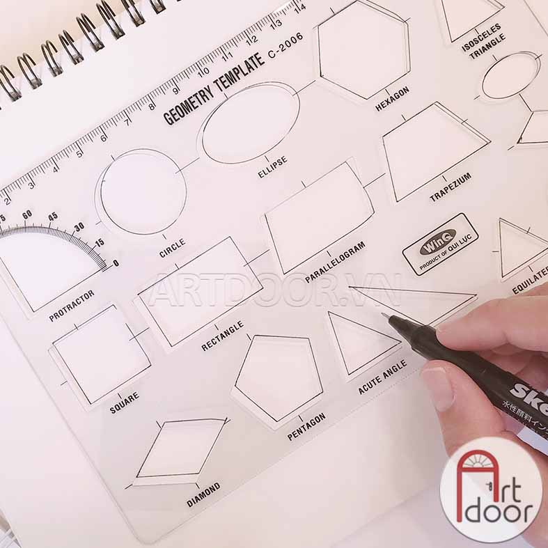 [ARTDOOR] Thước vẽ kỹ thuật Hình Học WINQ Geomatry (C2006)