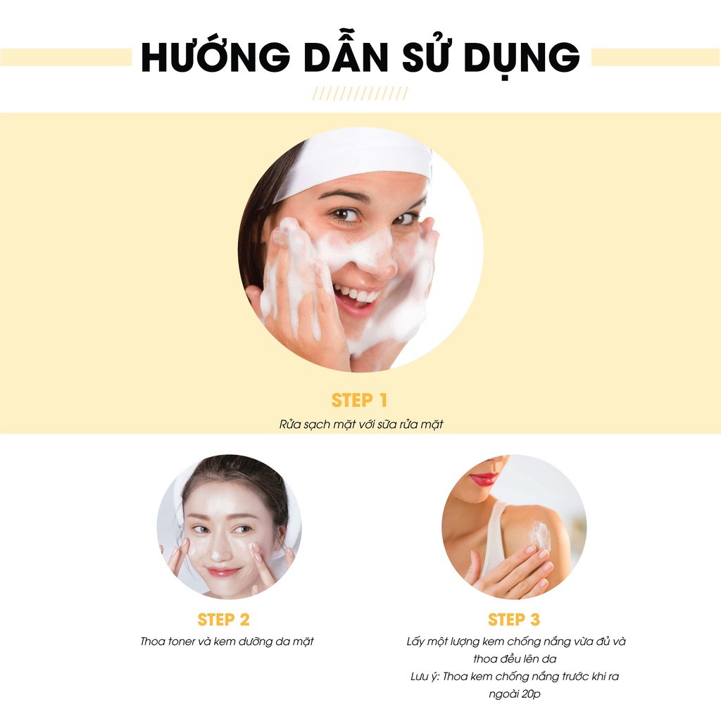 Kem chống nắng chiết xuất nhân sâm Hàn Quốc SPF 50+ PA+++ Truesky Effective Sunscreen 30ml