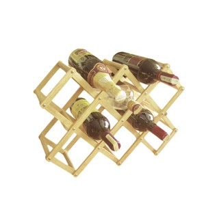 Kệ Rượu Xếp 10 Chai Gỗ Đức Thành – 40401 - Hàng Chính Hãng