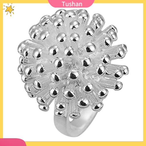 Nhẫn mạ bạc hình hoa sen xinh xắn độc đáo