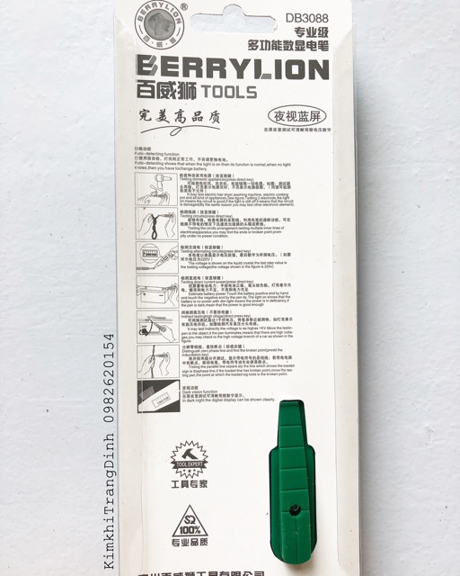 Bút thử điện cao cấp hiện số Vôn Berrylion