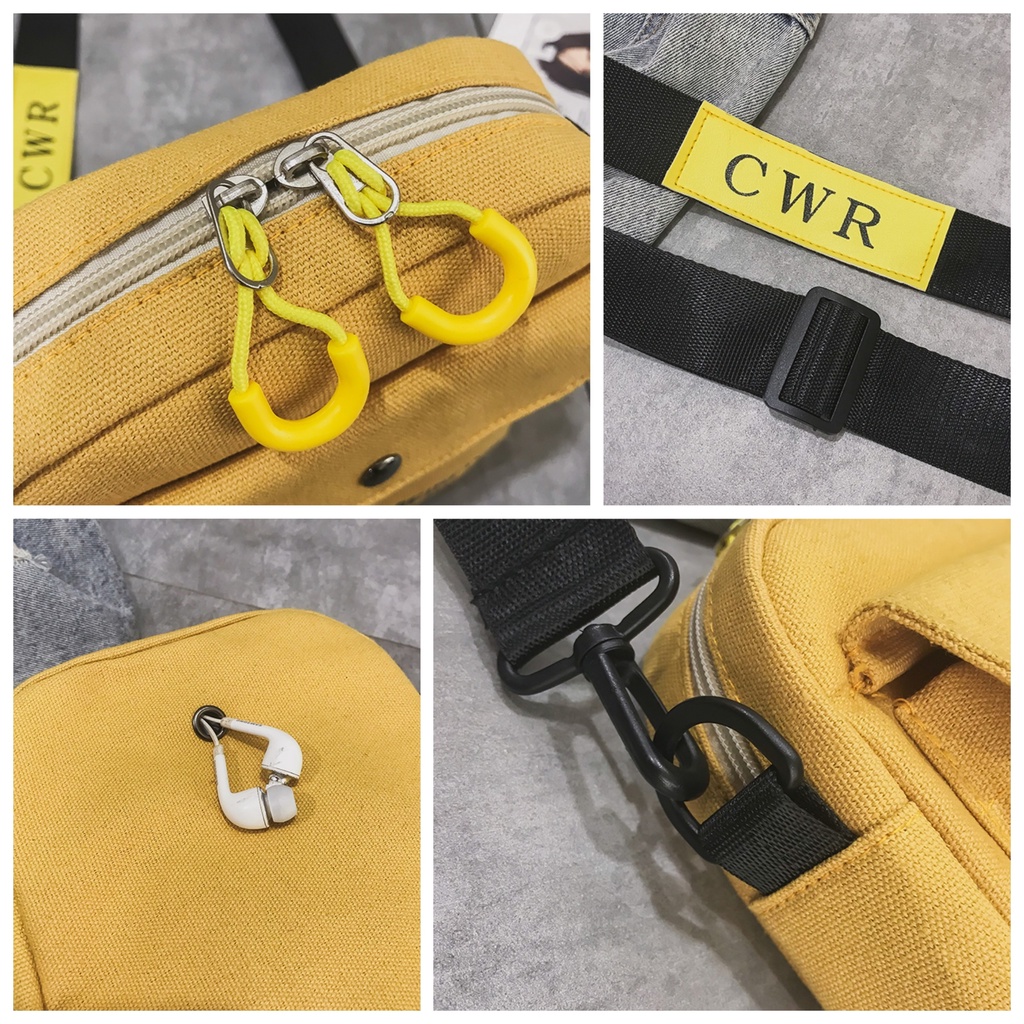 Túi đeo chéo mini nữ đi chơi vải canvas Ulzzang thời trang Hàn Quốc