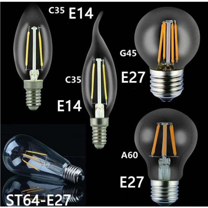 Bộ 3 bóng đèn Led Edison G45 4W đui E27.