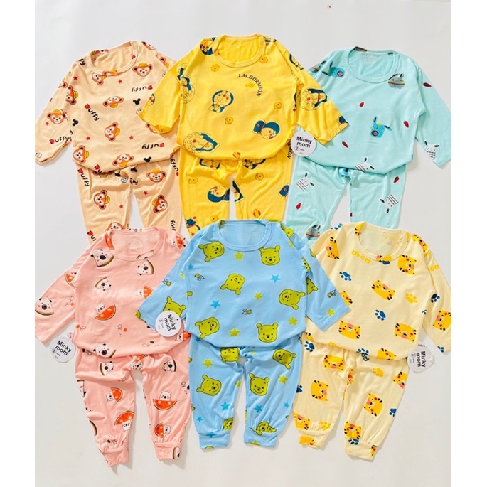 Bộ thun lạnh tay dài cho bé trai và bé gái 6 -18kg