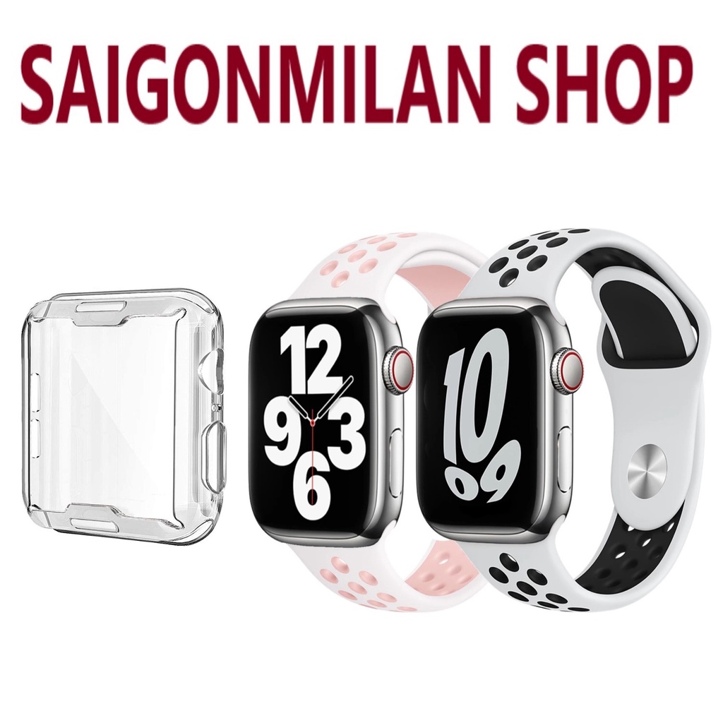 Ốp Dẻo Bảo Vệ Màn Hình Cho Đồng Hồ Thông Minh Apple Watch VS Dây Cao Su Series 7/6/5/SE/4/3/2/1 Size 38-40-41-42-44-45mm