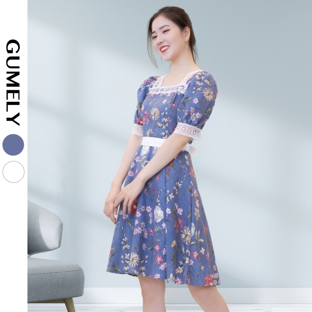 Đầm vintage dáng xoè dài xinh dễ thương thời trang thiết kế nữ ViAnh Gumely Store ren nữ tính V6039 V6038