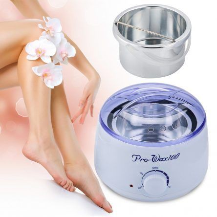 Combo triệt lông nồi nấu sáp wax pro 100, 100gr sáp wax Nóng Beans và Mỡ trăn Nstore tặng kèm que wax lông