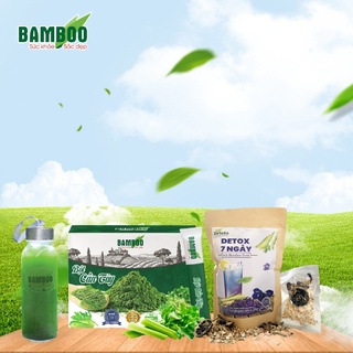 Combo bột Cần tây - trà Detox chanh sả Bamboo hỗ trợ gảm cân, tốt cho sức khỏe