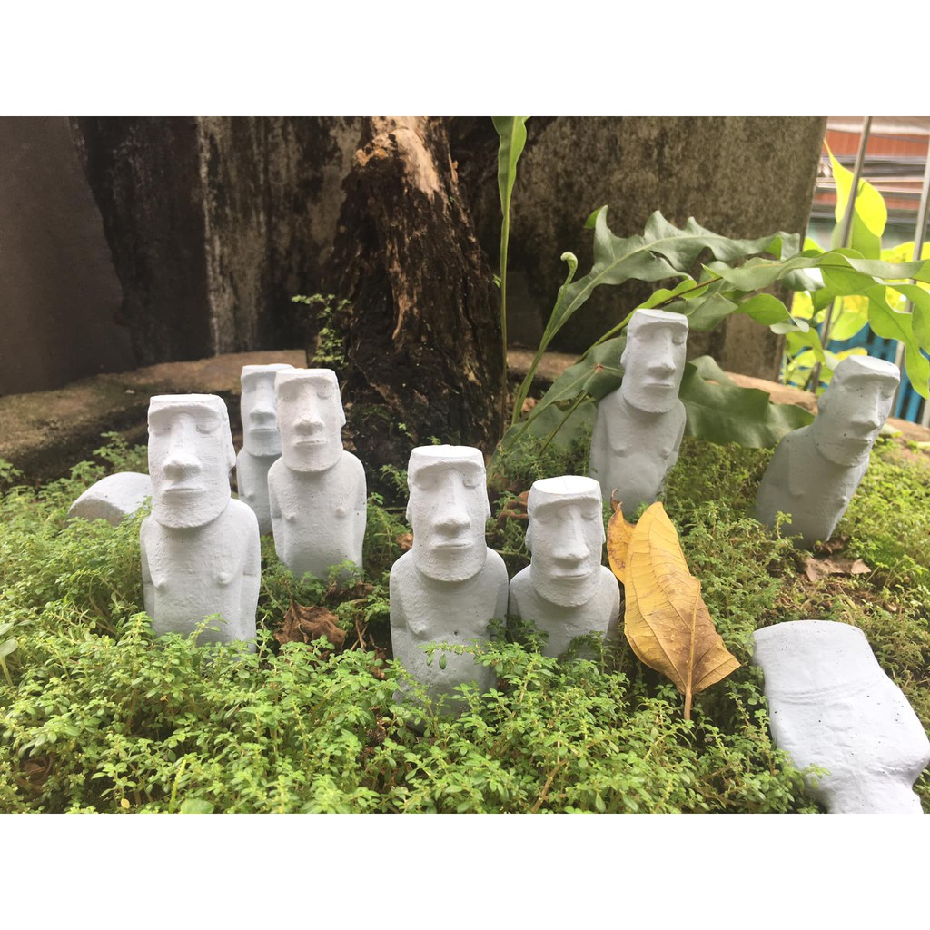 Tượng đá moai Đảo phục sinh Ester Island trang trí hồ thủy sinh hồ cá tiểu cảnh