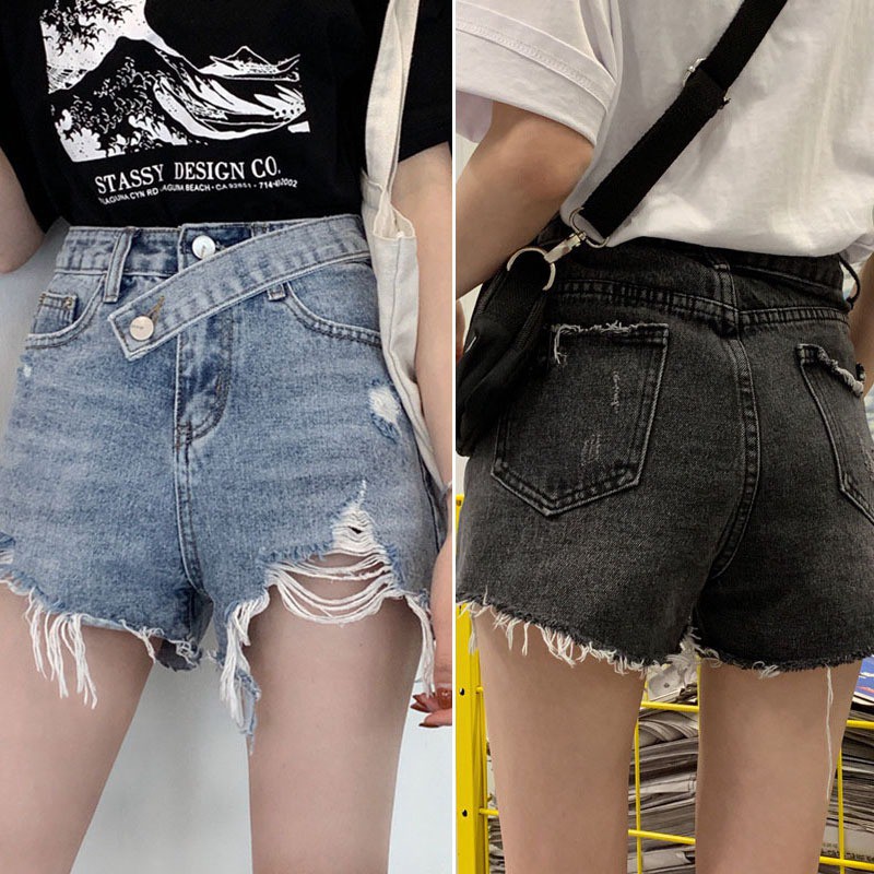 Quần Short Denim nữ ống rộng