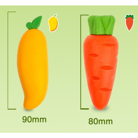 BỘ 3 CỤC GÔM TẨY KHỔNG LỒ HÌNH TRÁI CÂY - CÀ RỐT - DÂU - XOÀI - THƠM DỨA CHO BÉ