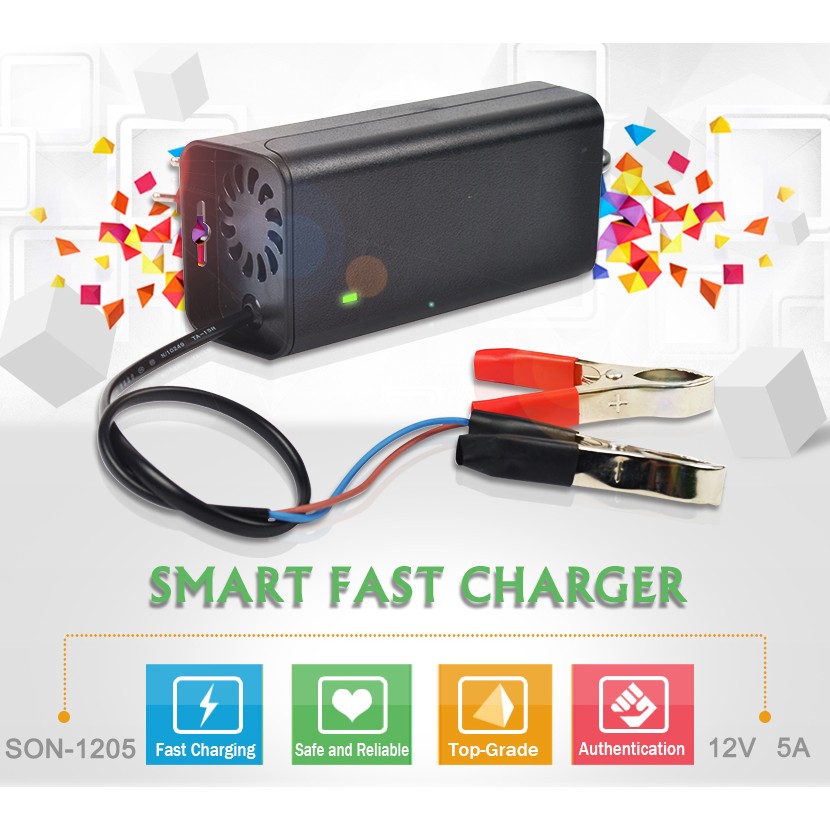 Sạc ắc qui tự động 12v 5A