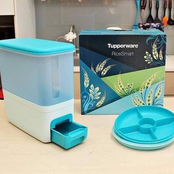 Thùng gạo Tupperware Ricesmart Aqua 5Kg/10kg