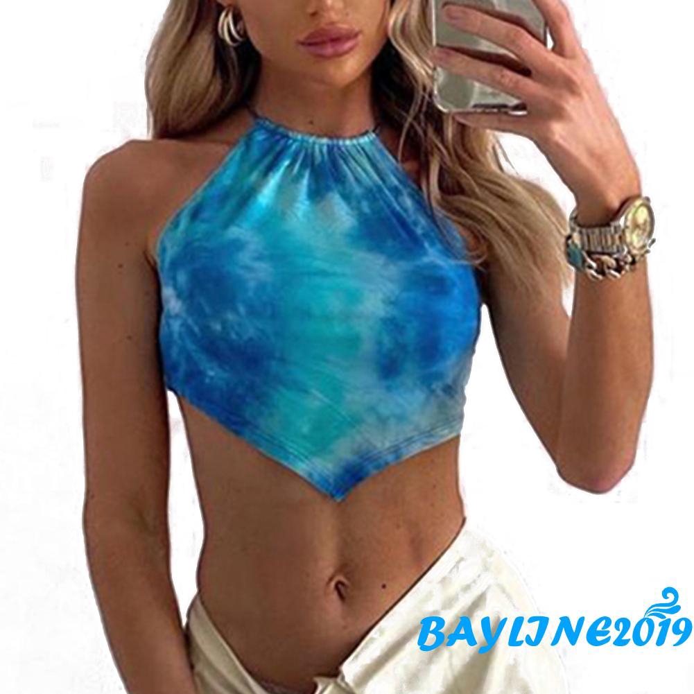 Áo croptop cổ yếm kiểu dáng thời trang cho nữ