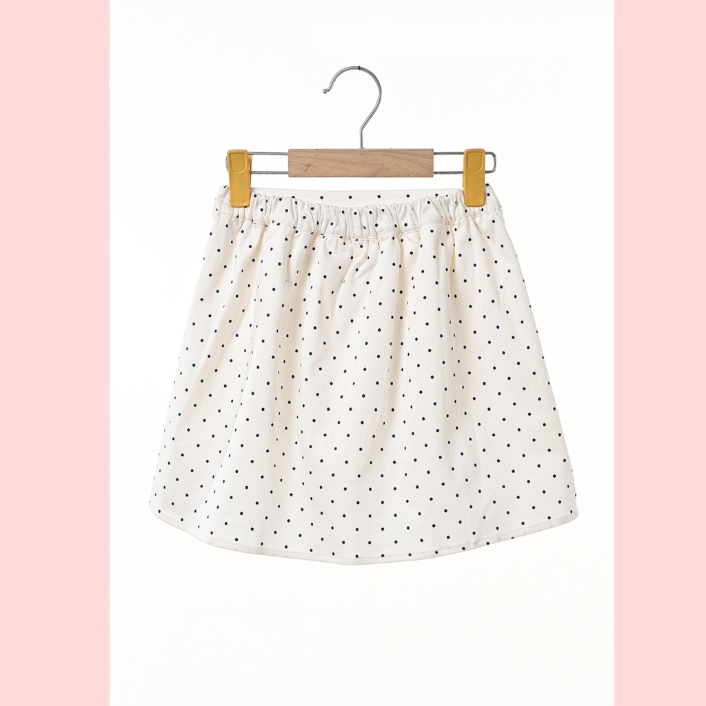 Chân váy bé gái khaki chấm bi trắng - Lovekids