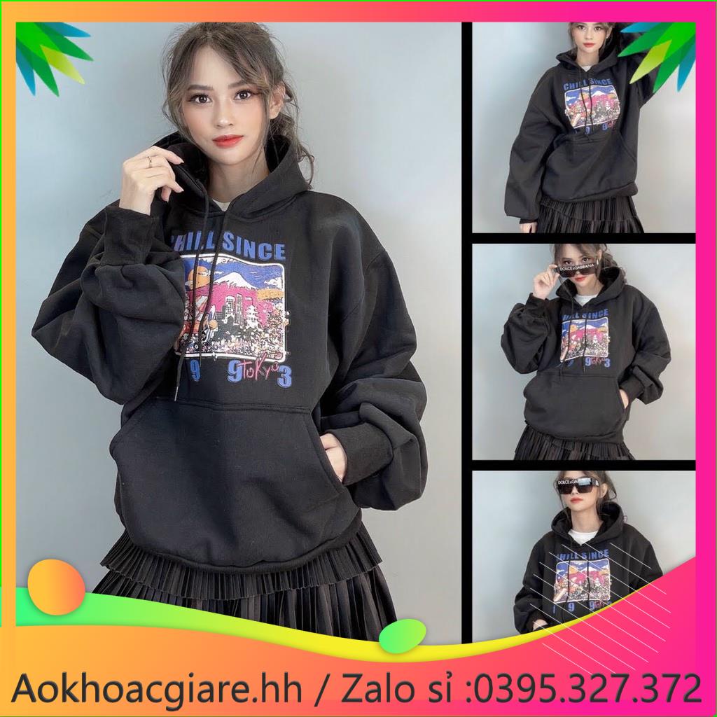 Áo khoác nam nữ nỉ ngoại hoodie tay bí Chill Since