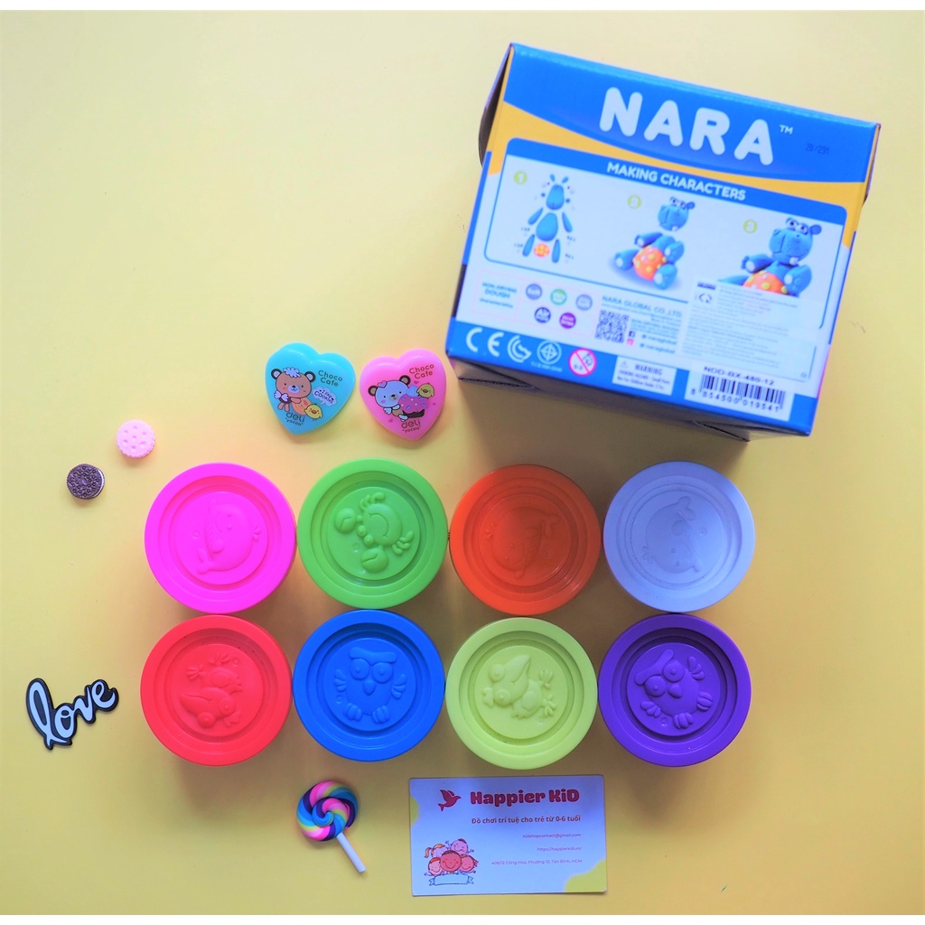 Bột nặn Nara không khô suốt 3 năm,  không dính tay, an toàn cho bé 40g