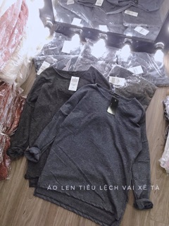 Áo len tiêu lệch vai