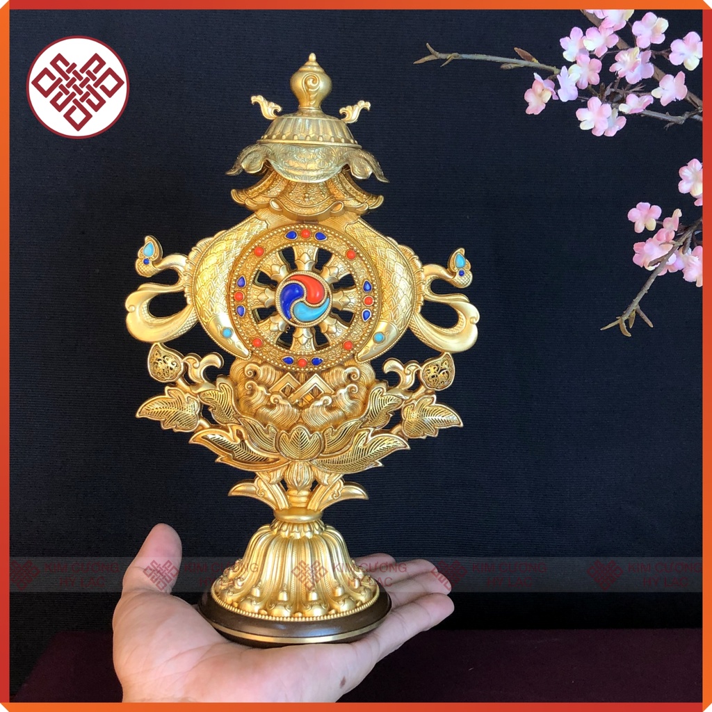 Tám Biểu Tượng Cát Tường Hợp Nhất Mật Tông [ Kim Cương Hỷ Lạc]