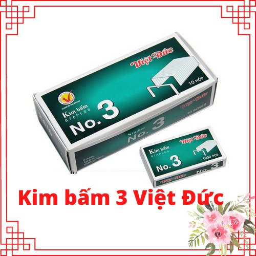 Kim bấm số 3 ( 24/6) Việt Đức chính hãng ( 10 hộp nhỏ/ hộp lớn)